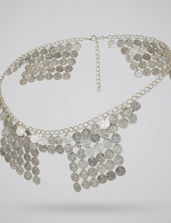 Bellybello “Liquid Silver” Sculpted Hip Chain